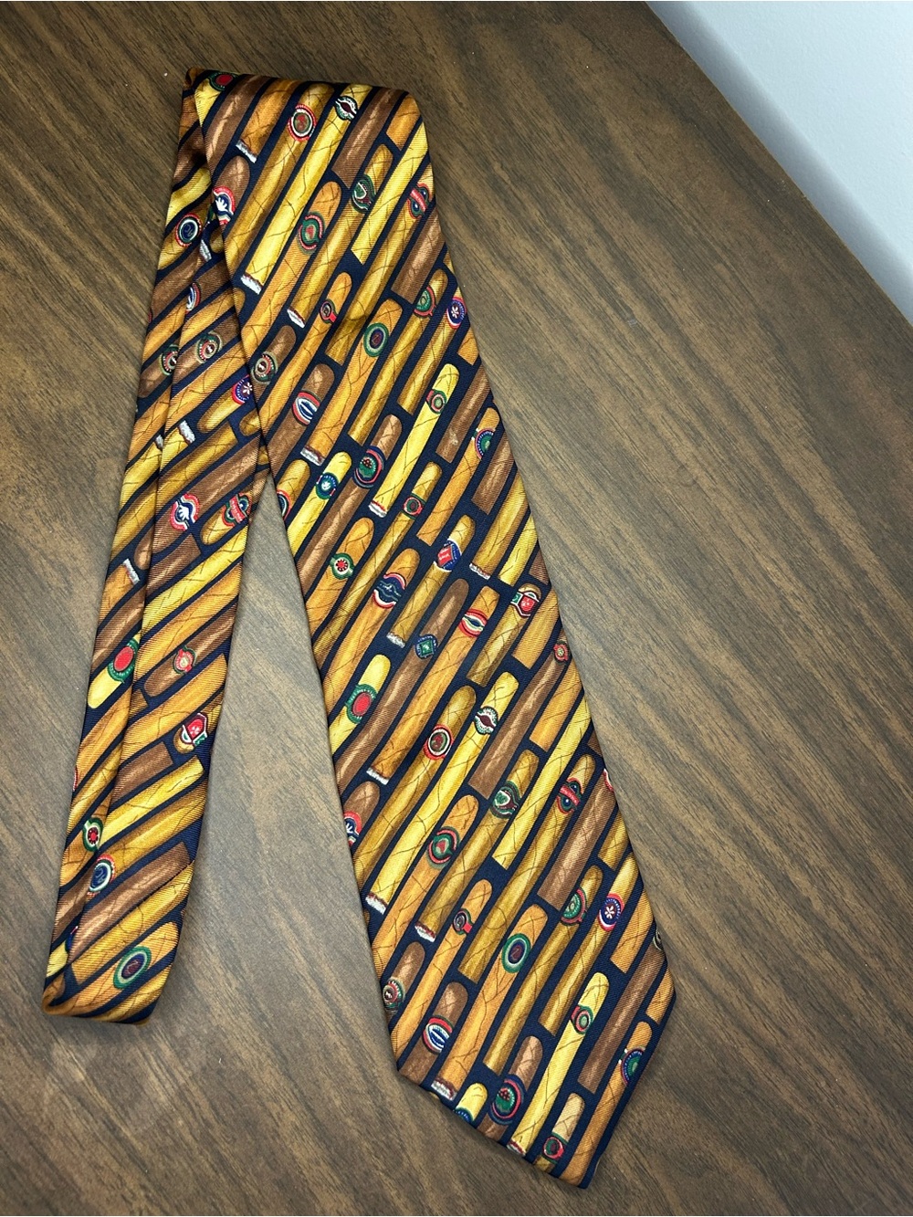 Alynn Neckwear Creative American Designs Cigar Novelty Silk Tie